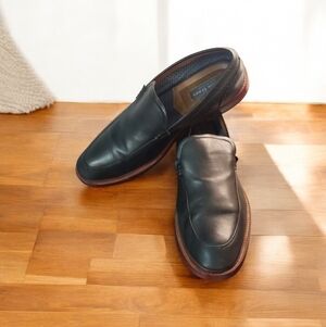 Aston Grey Salkin Loafers Men's Black Leather Slip On Shoes Size 11